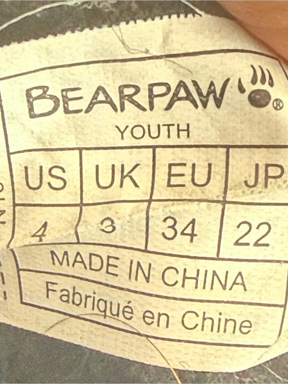 BearPaw close up